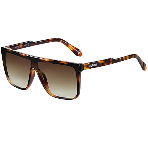 H HELMUT JUST Sonnenbrille Herren Damen Eckig Groß, Sonnenbrille Retro Stylisch Leicht TR90 Rahmen Unisex von H HELMUT JUST