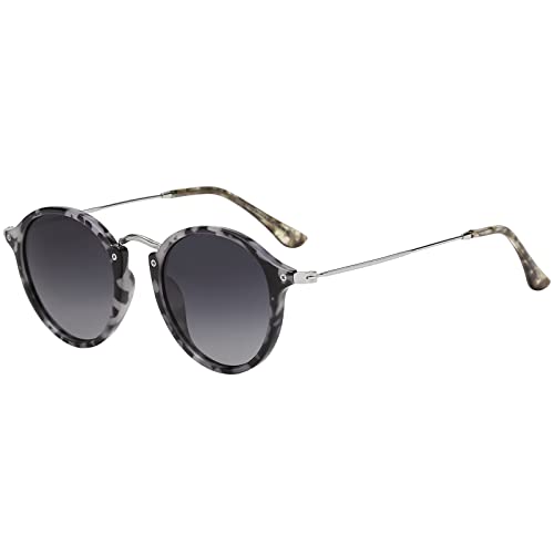 H HELMUT JUST Runde Sonnenbrille Herren Damen, Polarisierte Sonnenbrille mit Retro-Rahmen entspiegelt von H HELMUT JUST