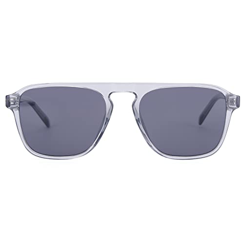 H HELMUT JUST Sonnenbrille Herren Damen, Sonnenbrille Leicht TR90 Rahmen Unisex Quadratisch von H HELMUT JUST