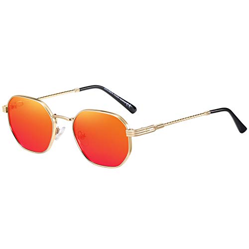 H HELMUT JUST Sonnenbrille Herren Ultraleicht UV400 CAT 3 Retro Metallrahmen Sonnenbrille Polarisiert Unisex von H HELMUT JUST