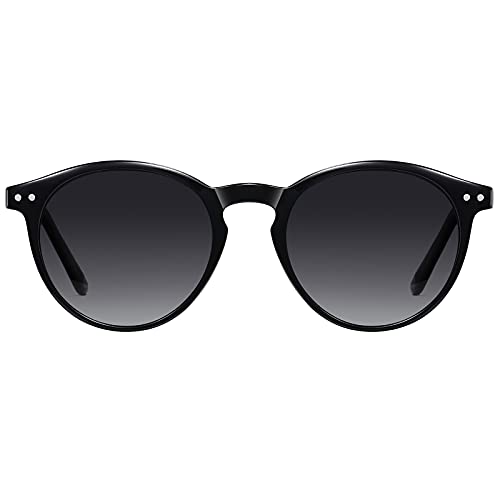 H HELMUT JUST Vintage Sonnenbrille Herren Damen Rund Retro Polarisiert UV400 Schutz CAT 3 Ultraleicht Sonnenbrille für Fahren, Angeln, Partys von H HELMUT JUST