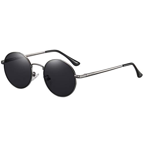 H HELMUT JUST Sonnenbrille für Herren Damen Rund Vintage Kategorie 3 Getönte Linse Filigranes Gestell von H HELMUT JUST