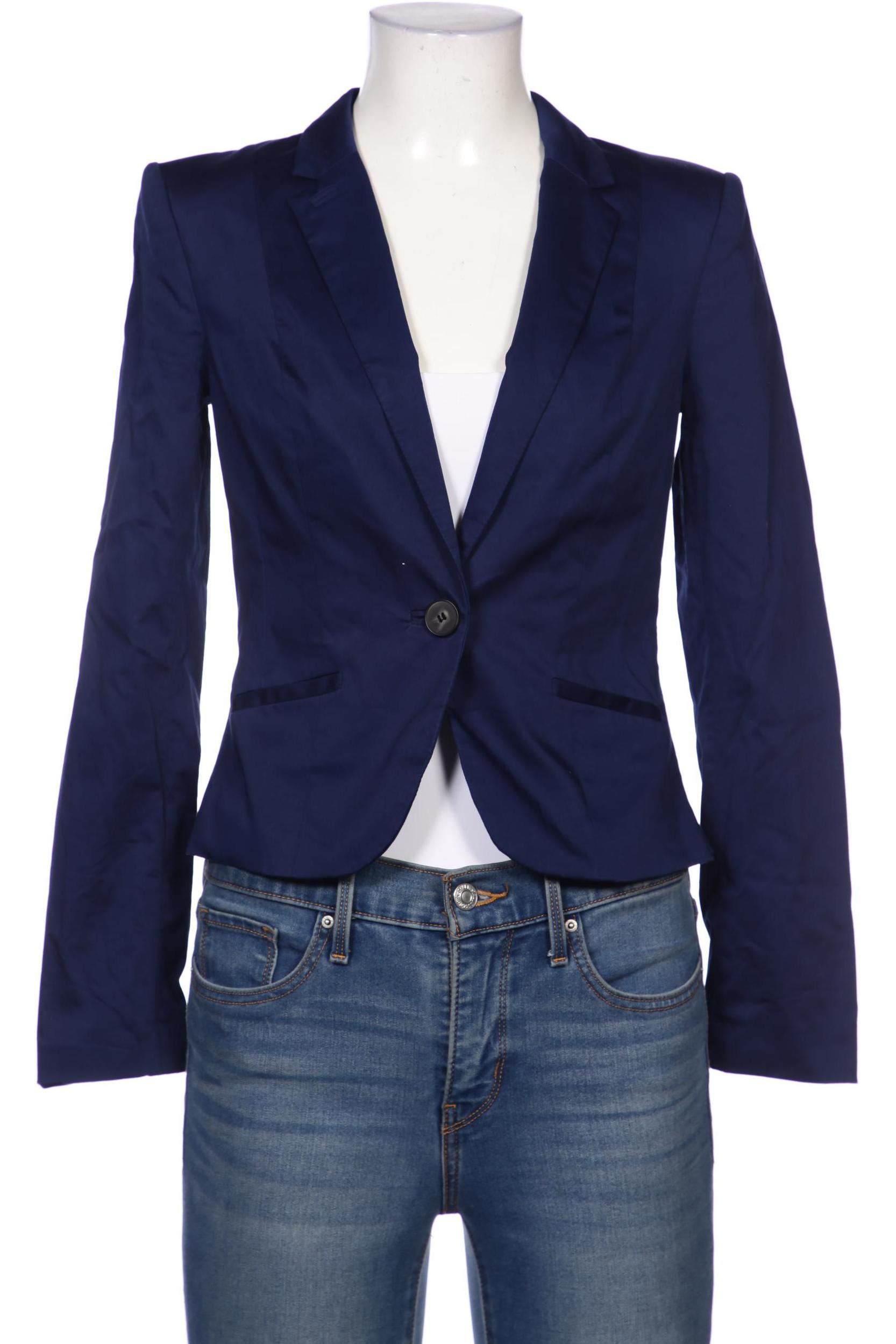 H&M Damen Blazer, blau, Gr. 34 von H&M