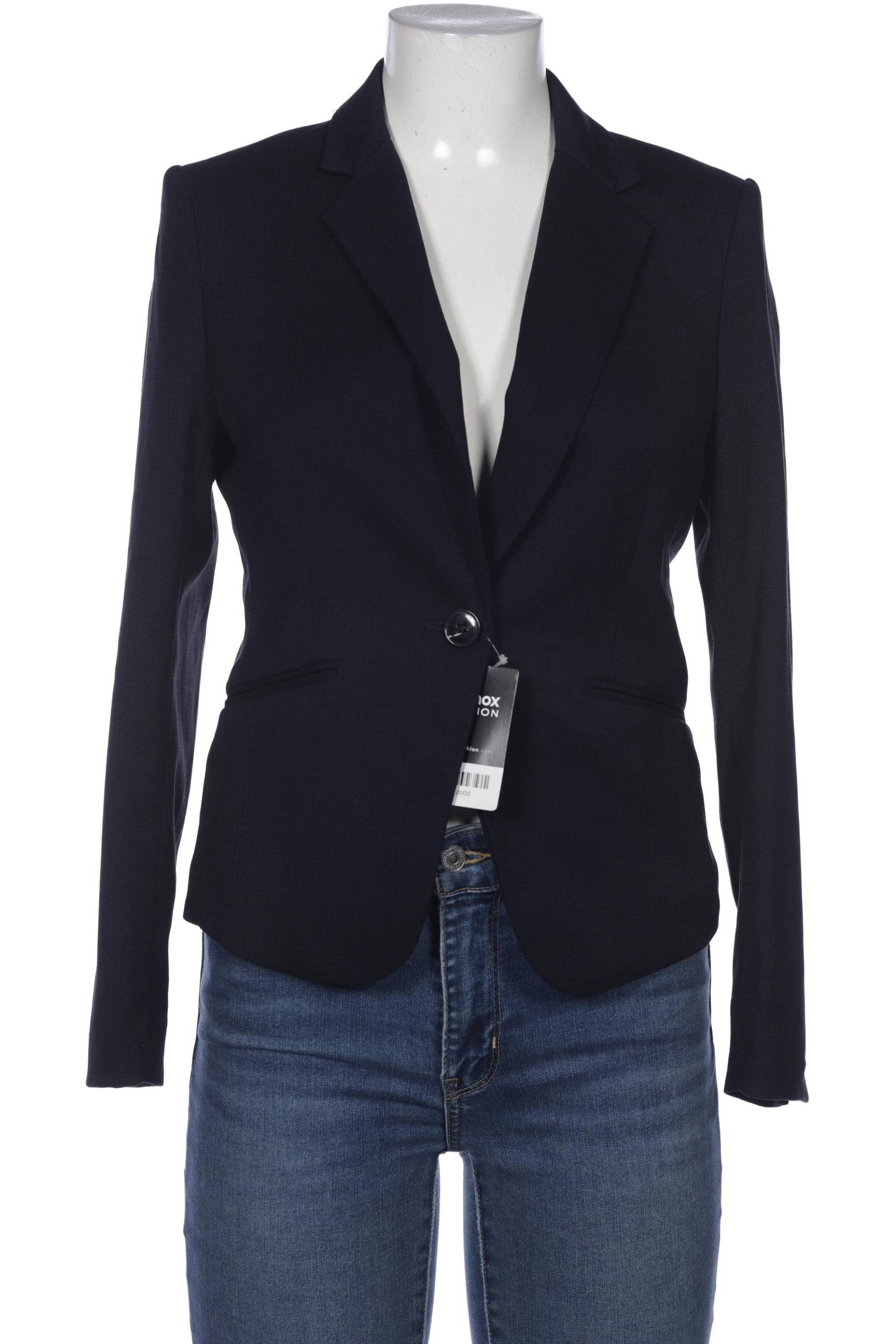 H&M Damen Blazer, marineblau, Gr. 38 von H&M