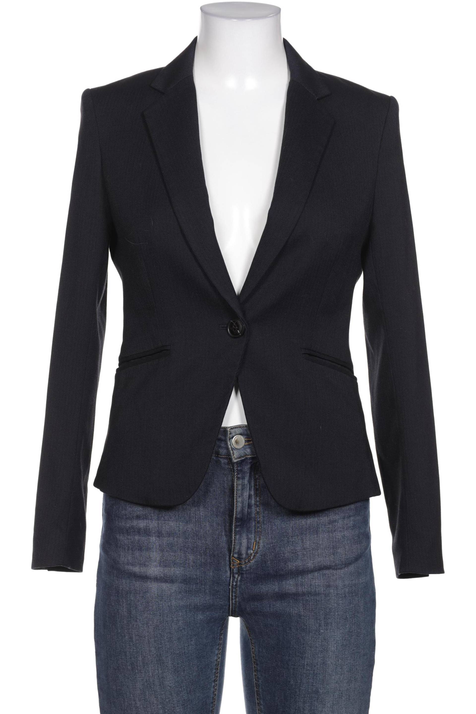 H&M Damen Blazer, marineblau, Gr. 36 von H&M