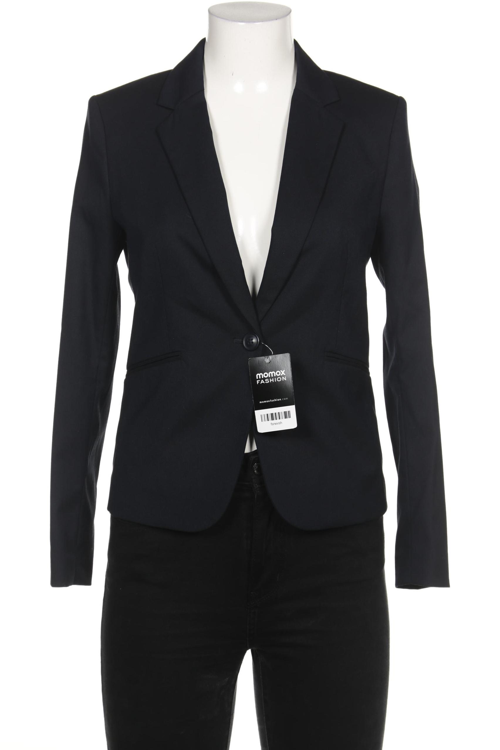 H&M Damen Blazer, marineblau, Gr. 38 von H&M