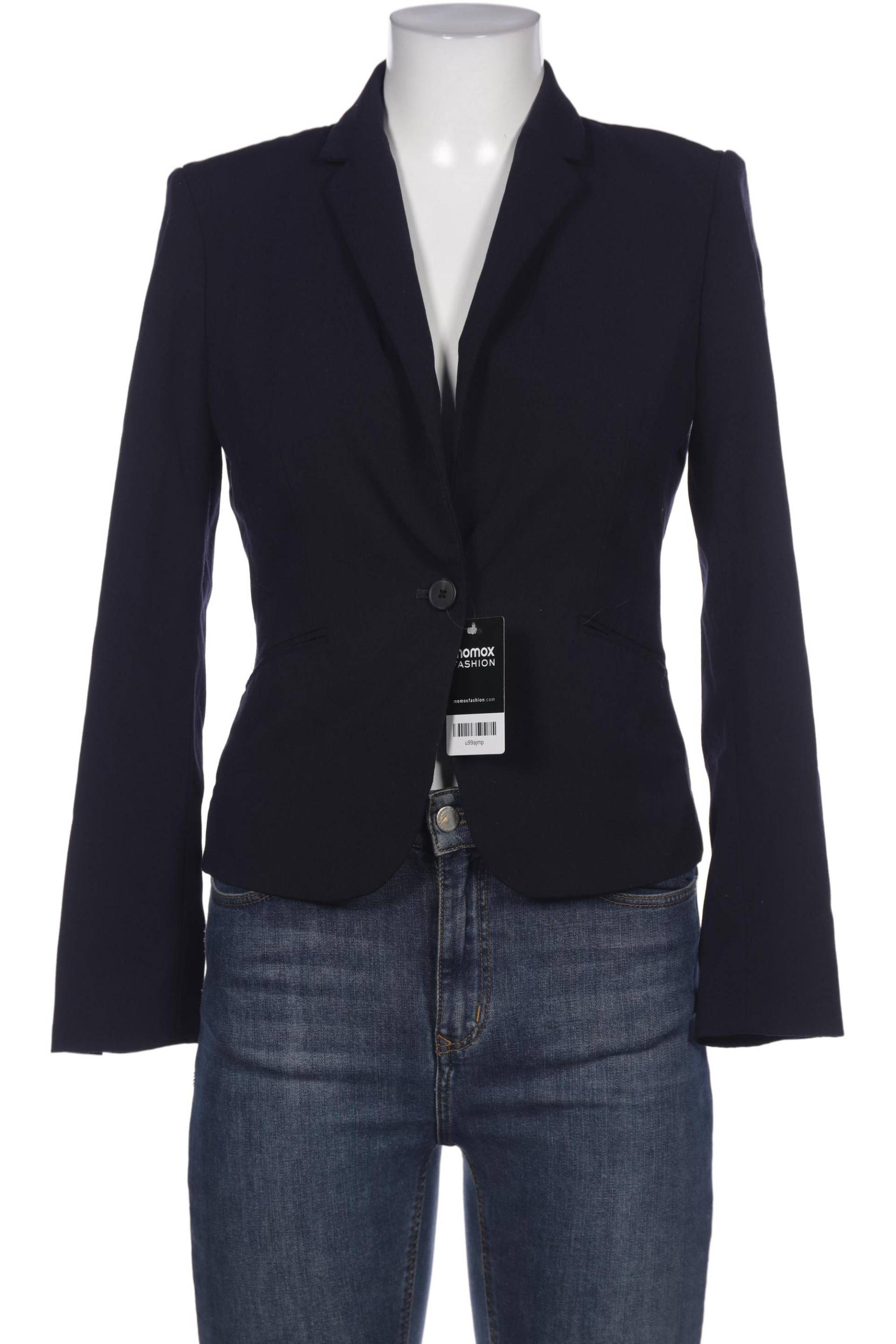 H&M Damen Blazer, marineblau, Gr. 38 von H&M