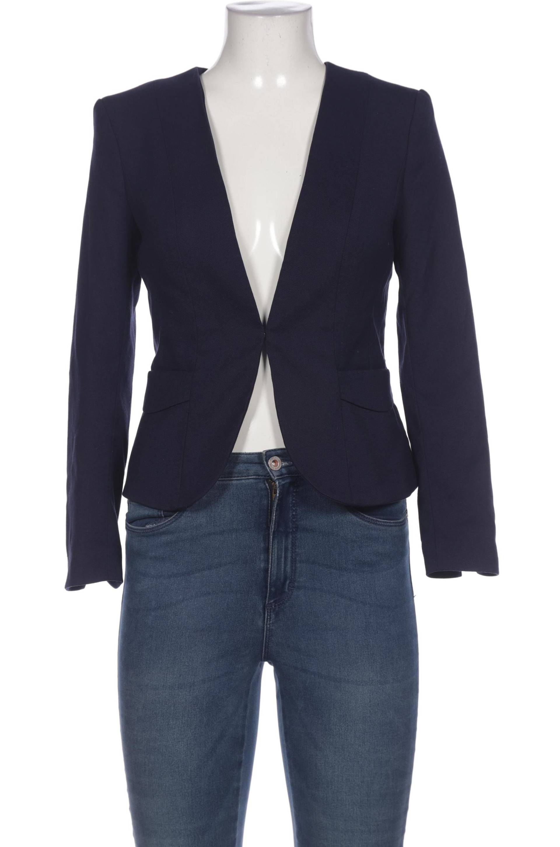 H&M Damen Blazer, marineblau, Gr. 38 von H&M