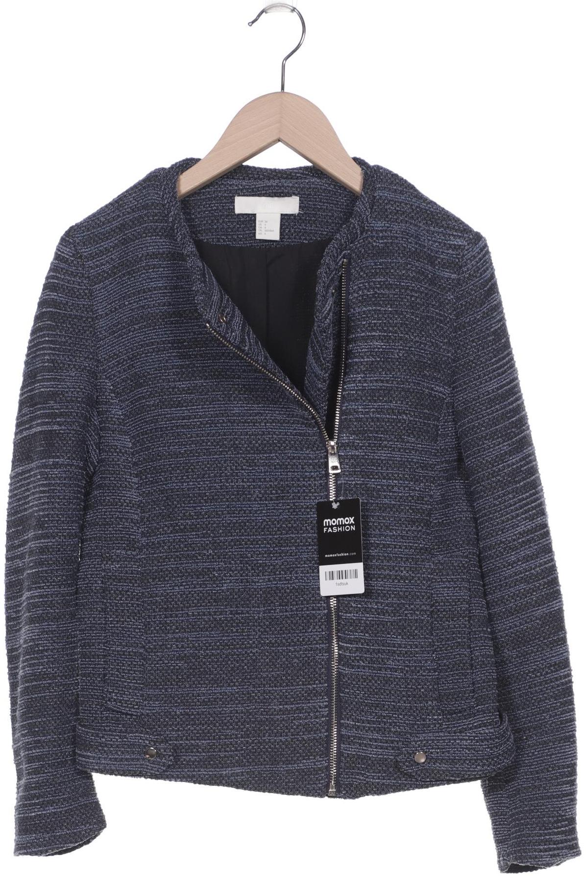 H&M Damen Jacke, blau, Gr. 36 von H&M