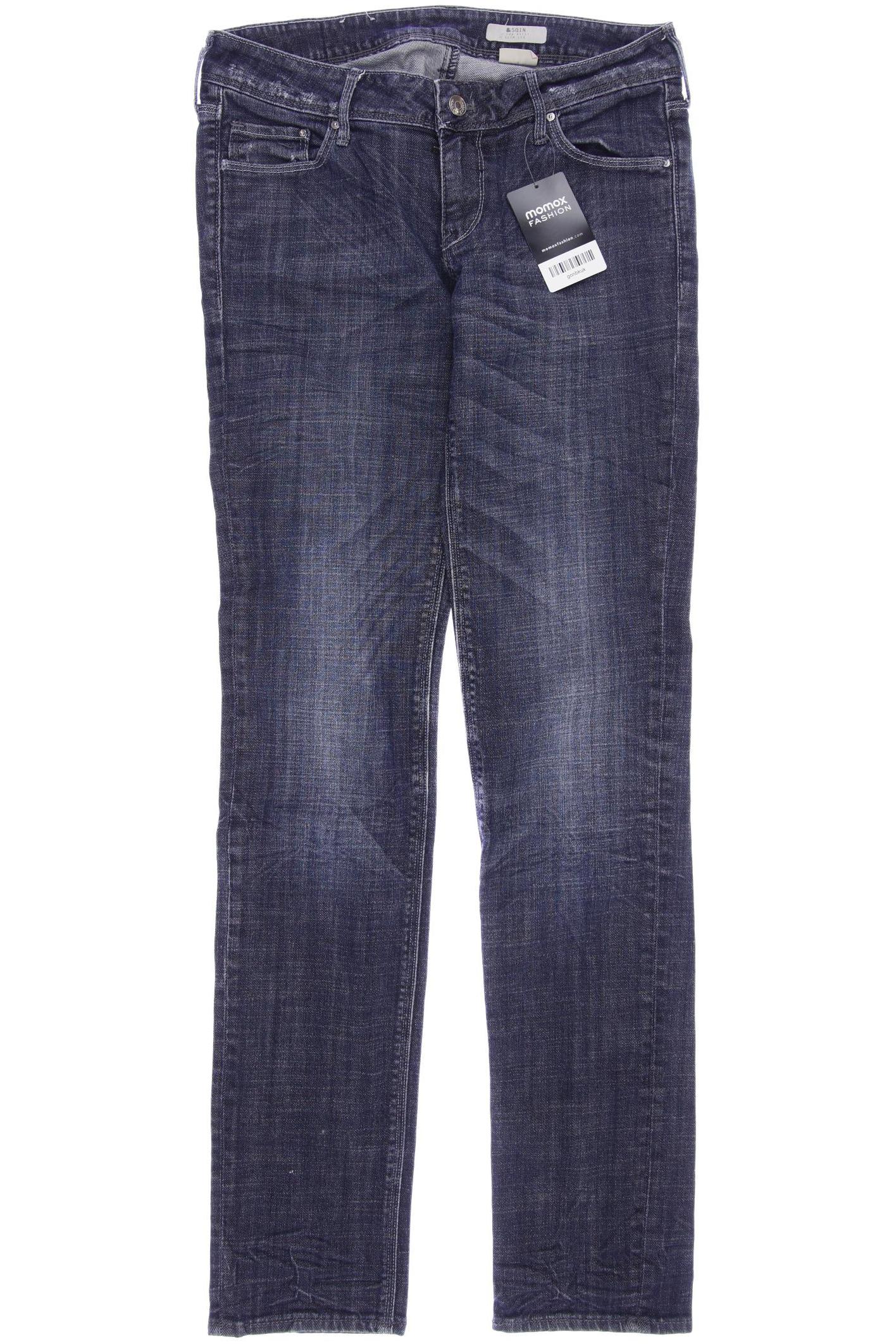 H&M Damen Jeans, marineblau, Gr. 38 von H&M