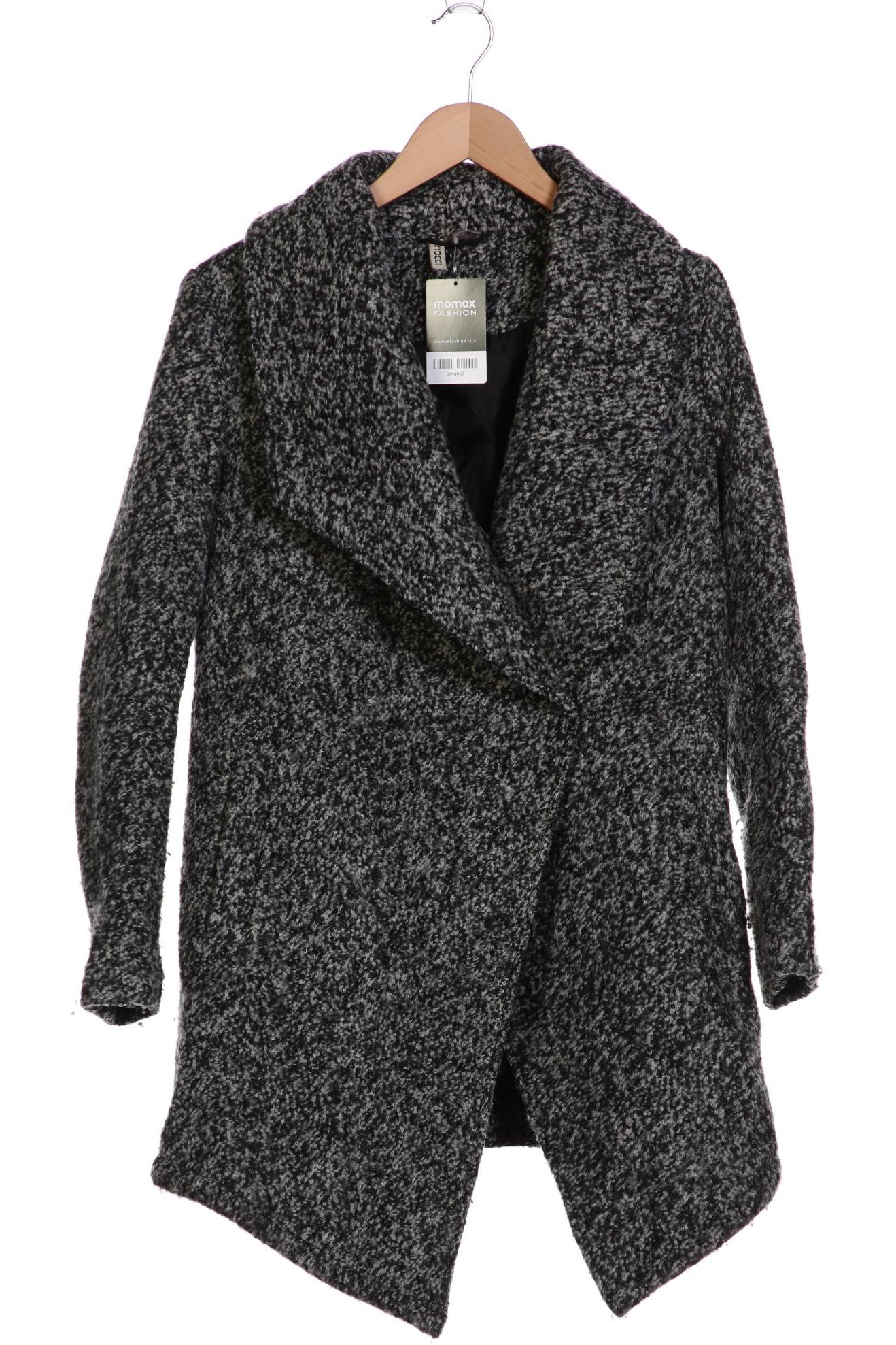 H&M Damen Mantel, schwarz, Gr. 36 von H&M