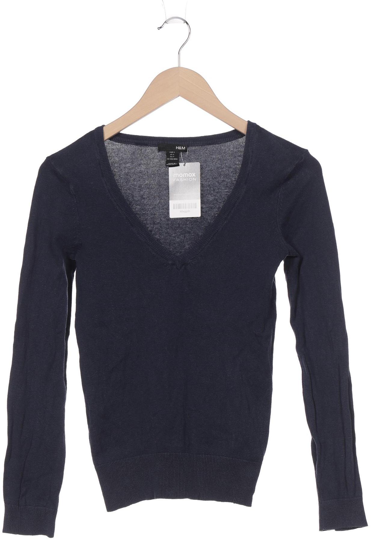 H&M Damen Pullover, marineblau, Gr. 36 von H&M