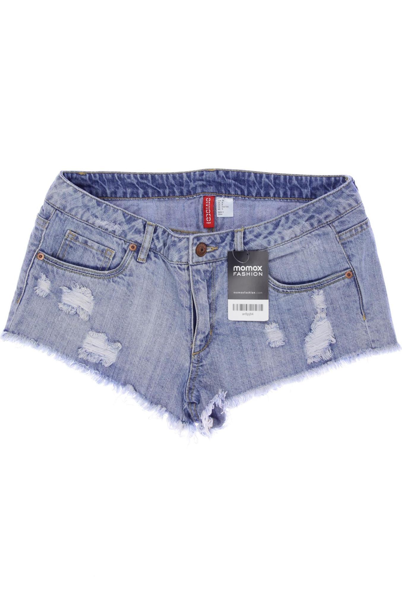 H&M Damen Shorts, blau, Gr. 38 von H&M