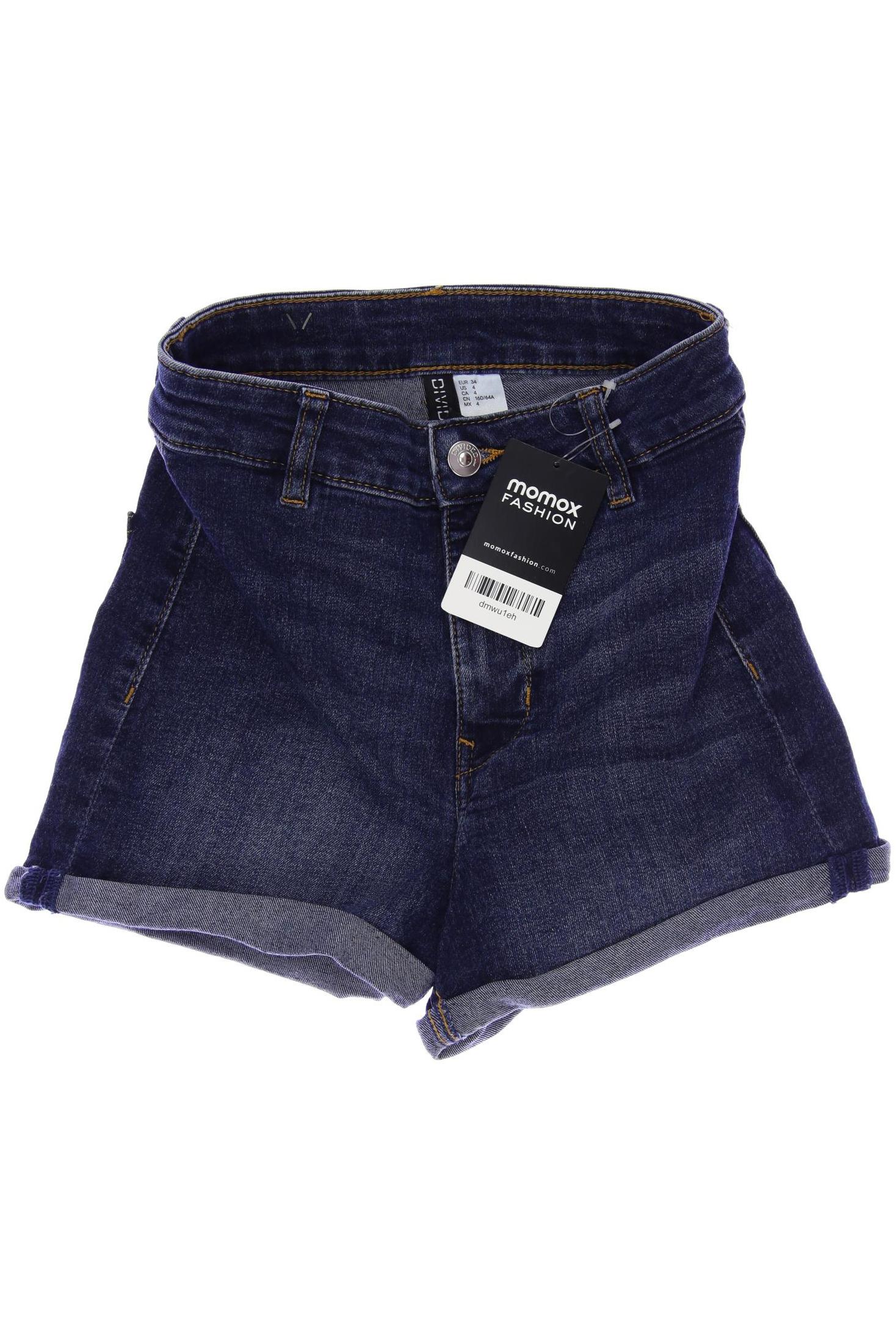 H&M Damen Shorts, blau, Gr. 34 von H&M