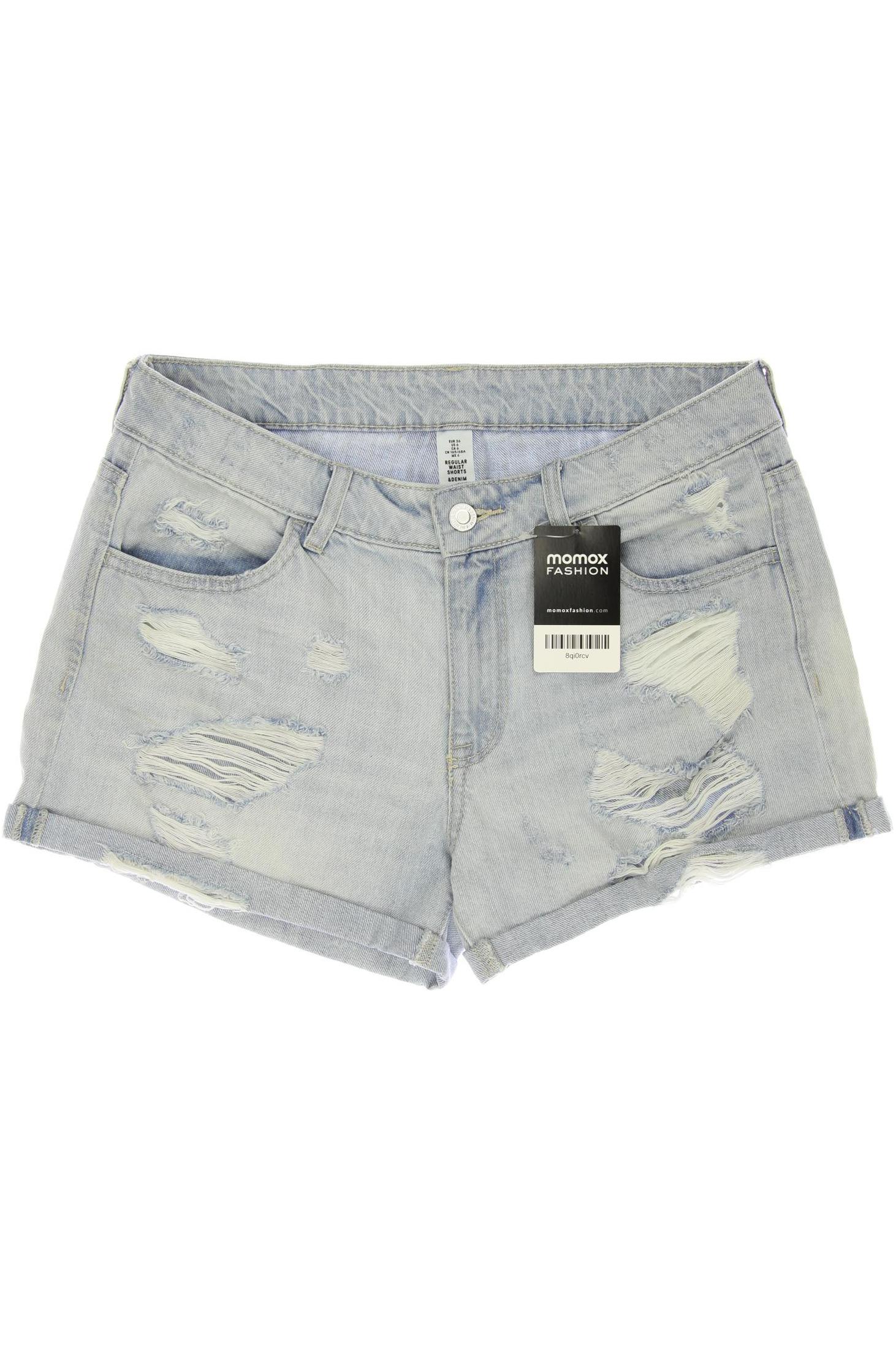 H&M Damen Shorts, hellblau, Gr. 36 von H&M