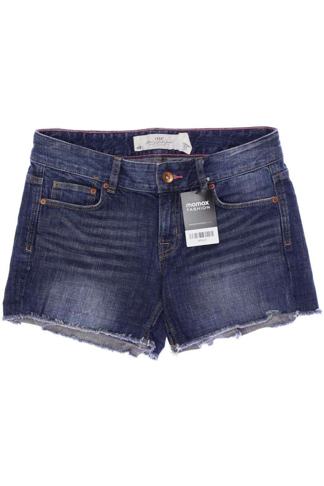 H&M Damen Shorts, marineblau, Gr. 38 von H&M