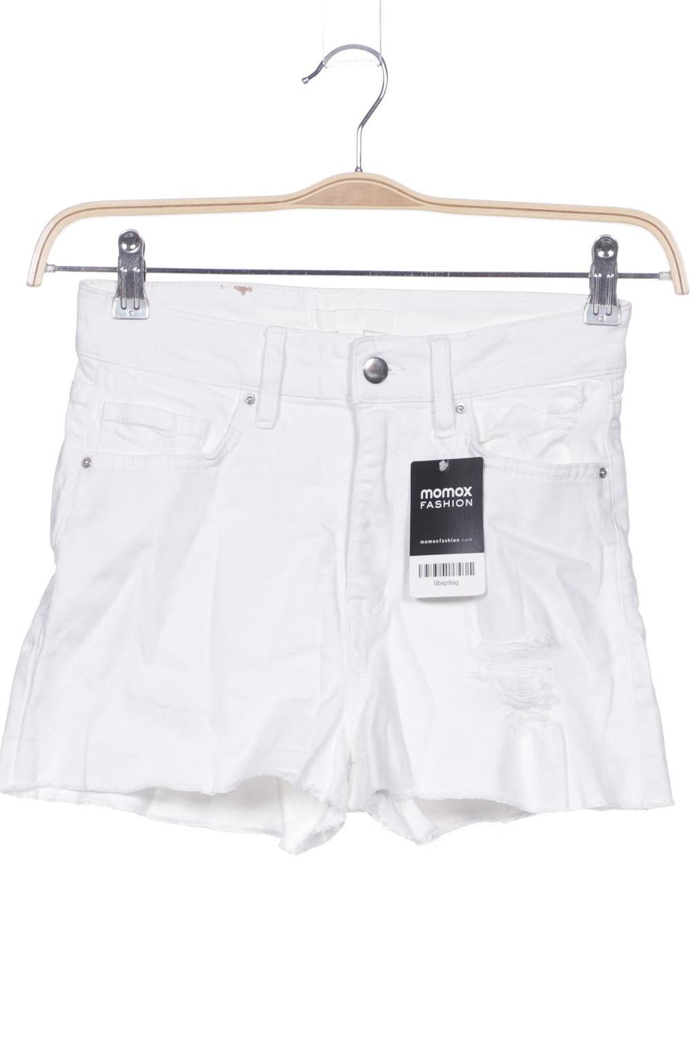 H&M Damen Shorts, weiß, Gr. 34 von H&M