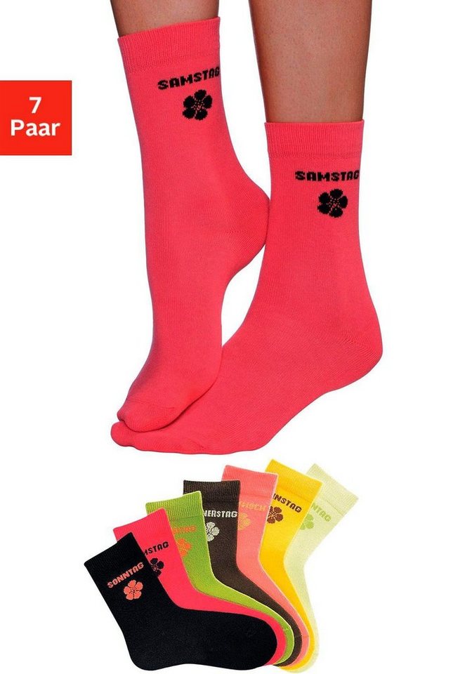 H.I.S Socken (Packung, 7-Paar) für Kinder mit Blumenmotiv von H.I.S