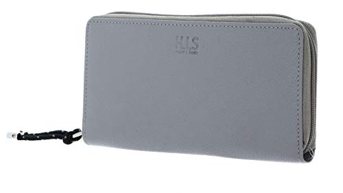 H.I.S Zip Around Wallet Grey von H.I.S