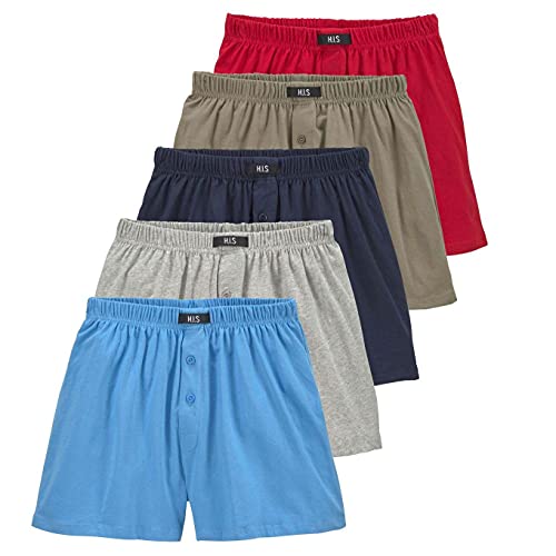 H.I.S weite Herren Boxershorts, Shorts, klassischer Schnitt, 5er Pack (9, Bunt_2) von H.I.S