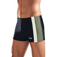 Witt Herren Boxer-Badehose, schwarz-oliv von H.I.S