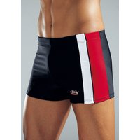 Witt Herren Boxer-Badehose, schwarz-rot-weiß von H.I.S