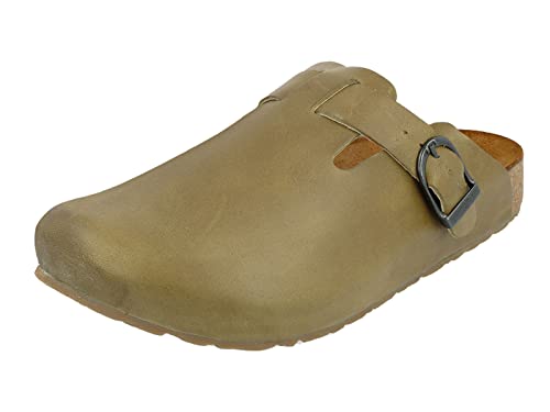 HAFLINGER Bio Lorenzo Damen Herren Clog 819052-0-1, Größe:45 EU, Farbe:Grün von HAFLINGER