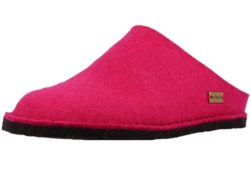 HAFLINGER Damen Hausschuh Herren Pantoffel Wollfilz anatomisch Flair Soft 311010, Größe:38 EU, Farbe:Pink von HAFLINGER