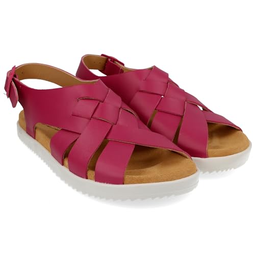 HAFLINGER Elba Summer Slide Pantolette Sandale mit Riemen Pink (1766), Gr. 37 von HAFLINGER