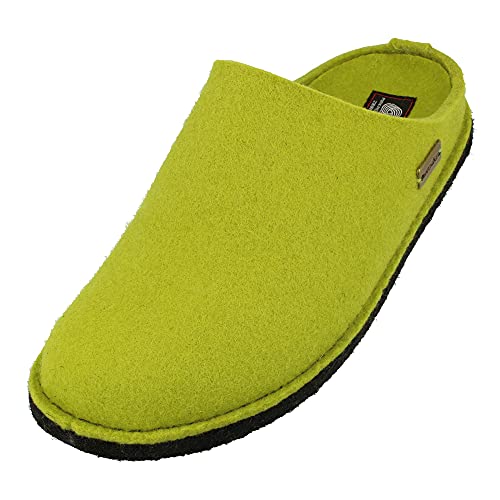 HAFLINGER Flair Soft Filzpantoffeln aus Wollfilz Hausschuh Pistazie, Gr. 36 von HAFLINGER