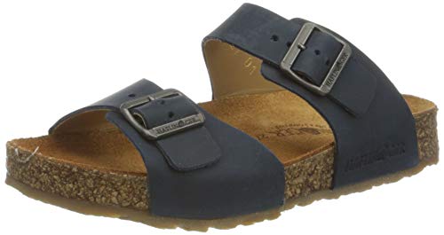 HAFLINGER Bio Andrea Leder Pantolette Sandale Blau (Navy 749), Gr 31 von HAFLINGER