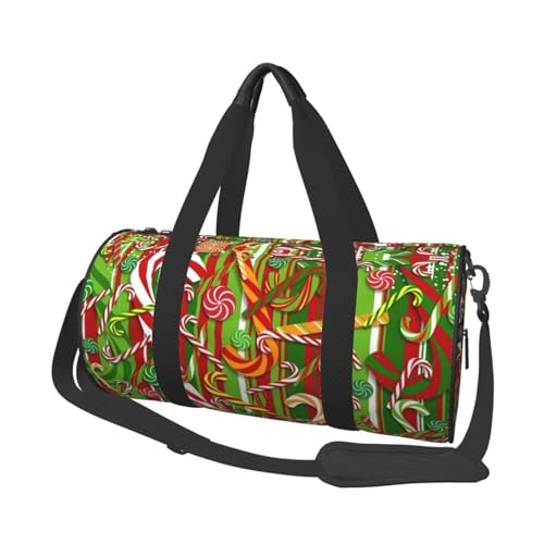 Merry Christmas Reisetasche, Organizer, Sporttasche, Turnbeutel, großer Druck, Polyester, Schultertasche für Damen und Herren, Schwarz , Einheitsgröße Merry Christmas Reisetasche, Organizer, Sporttasche, Turnbeutel, großer Druck, Polyester, Schultertasche für Damen und Herren, Schwarz , Einheitsgröße von HAHAFU