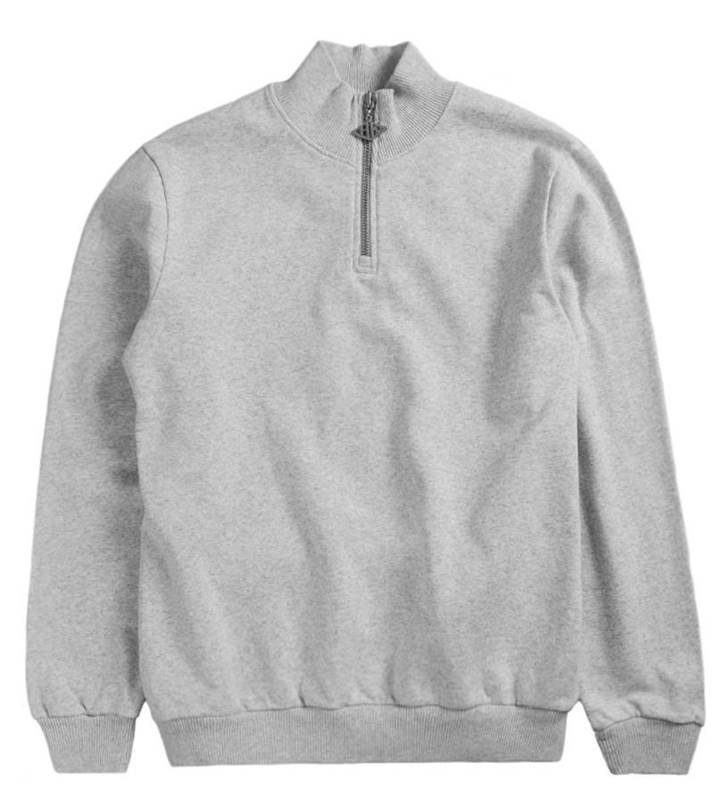 HAN KJØBENHAVN Half Zip Sweat Herren Kapuzen-Sweatshirt Hoodie Grau von HAN KJØBENHAVN