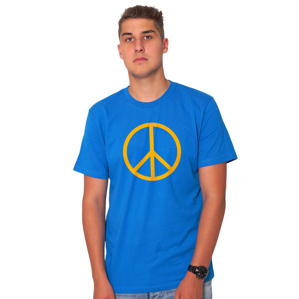 HANDGEDRUCKT "Peace " Männer-T-SHIRT von EarthPositive von HANDGEDRUCKT