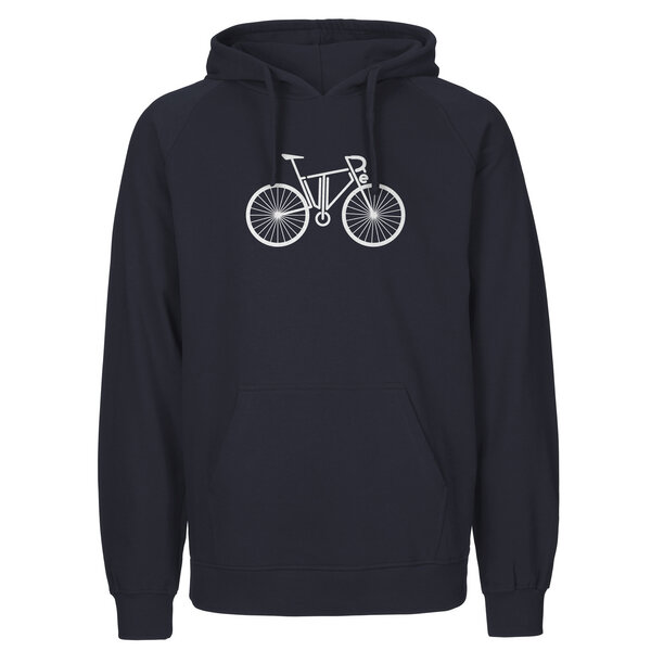 HANDGEDRUCKT "FutureBike" Männer Hoody aus reiner Biobaumwolle (kbA) von HANDGEDRUCKT