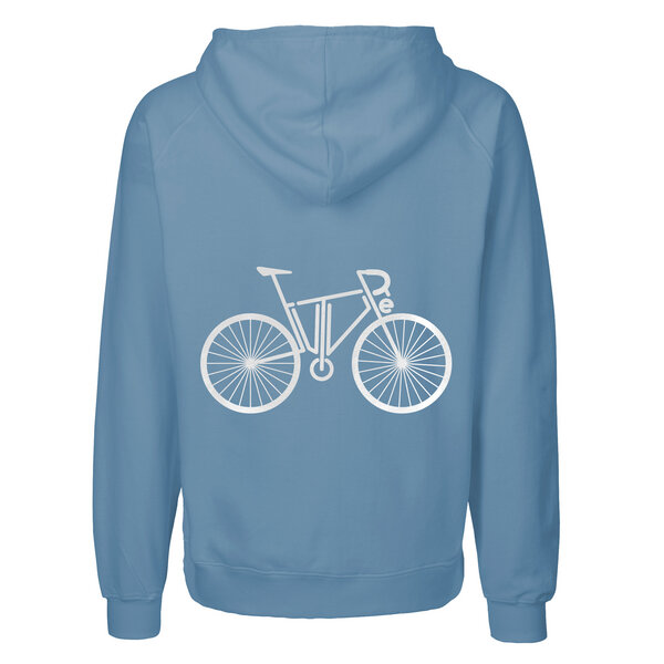 HANDGEDRUCKT "FutureBike" Männer Zip Hoody aus reiner Biobaumwolle (kbA) von HANDGEDRUCKT