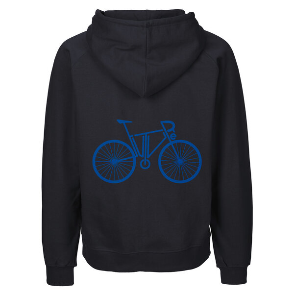 HANDGEDRUCKT "FutureBike" Männer Zip Hoody aus reiner Biobaumwolle (kbA) von HANDGEDRUCKT