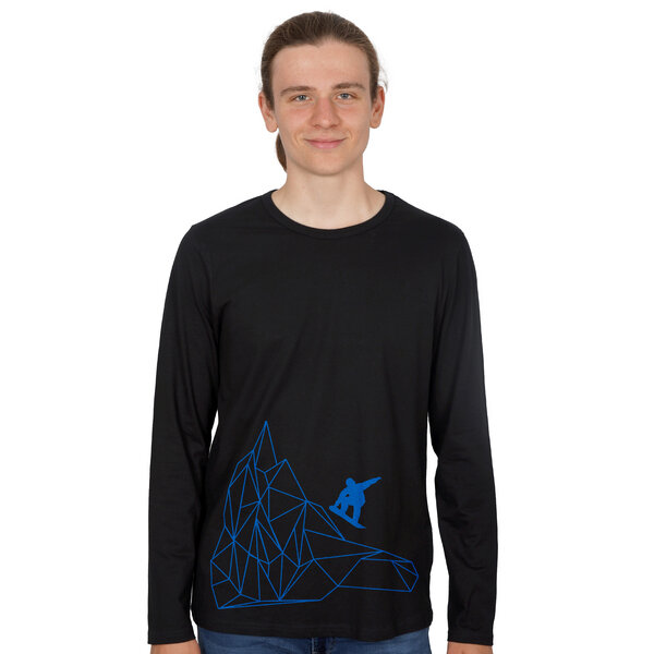 HANDGEDRUCKT "Origamipiste" Männer Longsleeve von HANDGEDRUCKT