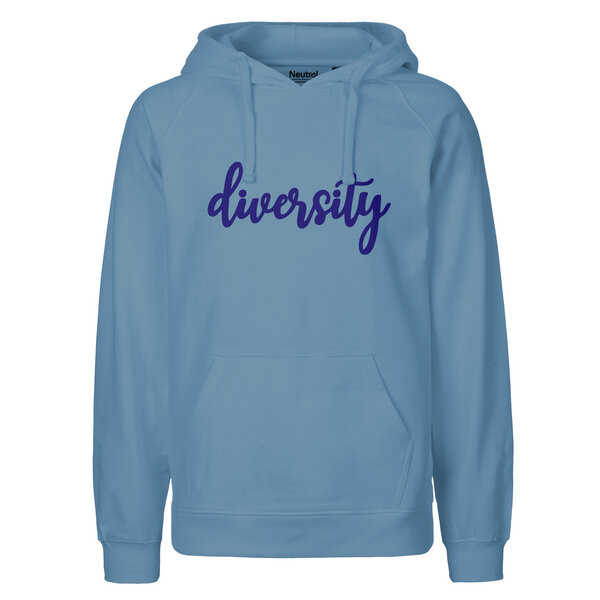 HANDGEDRUCKT "diversity" Herren Hoody aus reiner Biobaumwolle (kbA) von HANDGEDRUCKT