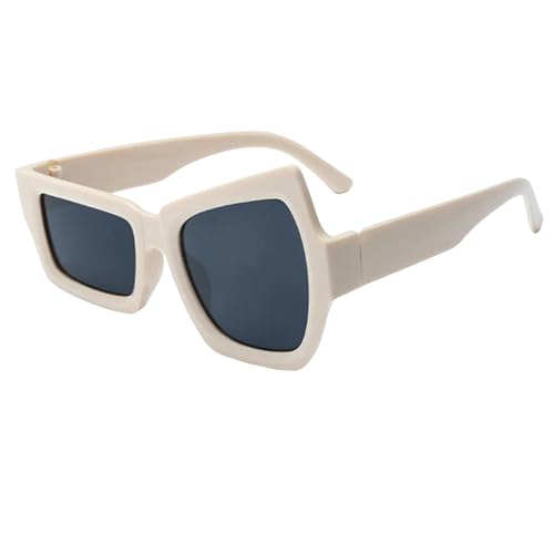 HANGWWZQ Sonnenbrille Mode Unregelmäßige Sonnenbrille Lustige Party -Sonnenbrille-Beige von HANGWWZQ