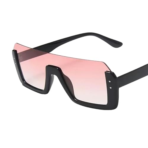 HANGWWZQ Sonnenbrille Sonnenbrille Für Männer Und Frauen Mode Große Rahmen Integrierte Brille-Pulver von HANGWWZQ