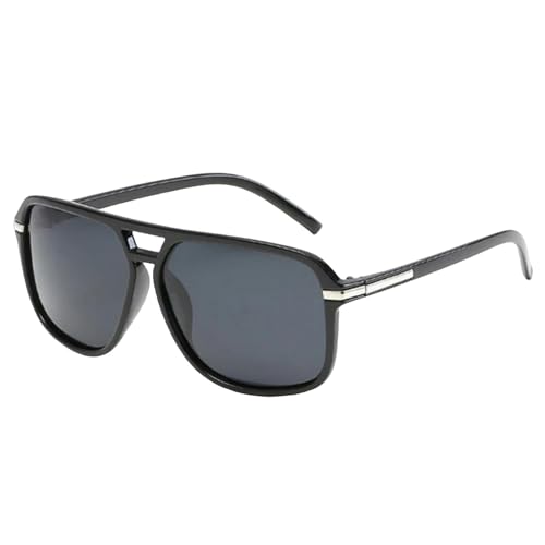 HANGWWZQ Sonnenbrille Übergroße Polarisierte Männer Sonnenbrille Mode Uv400-Schwarz Schwarz von HANGWWZQ