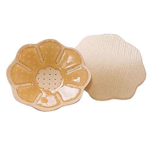 HANXIULIN Damen Klebe BH Push Up inkl Nippelpads Wiederverwendbarer Brust Lift BH Silikon BH BH für Kleine Brust Büstenhebe BH für Frauen Deep V von HANXIULIN