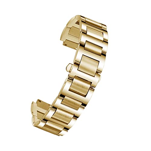 HAODEE Uhrenarmband aus Edelstahl für Cartier Ballon Bleu Serie 20 x 12 mm 18 x 11 mm 14 x 8 mm W6920046 Armbänder für Damen und Herren (Farbe: Gold, Größe: 22–14 mm) von HAODEE