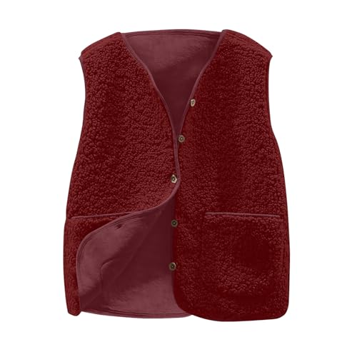 Damen Teddy Fleece Weste, Sale Fleeceweste Herbst Winter Warm Ärmellos Fellweste Pelzjacke Leicht Casual Einfarbig Plüschweste Herbstmantel V-Ausschnitt Lammwolle Samt Weste Lose Kurze Jacke Damen Teddy Fleece Weste, Sale Fleeceweste Herbst Winter Warm Ärmellos Fellweste Pelzjacke Leicht Casual Einfarbig Plüschweste Herbstmantel V-Ausschnitt Lammwolle Samt Weste Lose Kurze Jacke von HAOLEI
