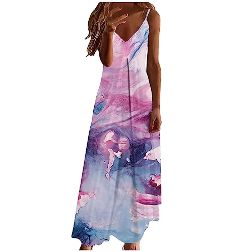 HAOLEI Sommerkleid Damen Leicht Luftig, Günstig Strandkleid Elegant Schicke, Bedrucktes Damen Camisole Kleid Mit V-Ausschnitt In Großer Größe, Partykleid Modischer, Freizeitkleid Lockerer Bequem HAOLEI Sommerkleid Damen Leicht Luftig, Günstig Strandkleid Elegant Schicke, Bedrucktes Damen Camisole Kleid Mit V-Ausschnitt In Großer Größe, Partykleid Modischer, Freizeitkleid Lockerer Bequem von HAOLEI