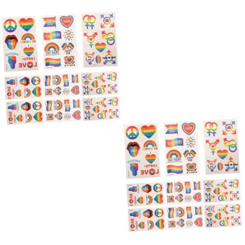 HAPINARY 18blätter Rainbow Pride Tattoos Temporäre Tattoos Aufkleber Für Lgbt Herzform Hautfreundlich Für Erwachsene Dekoration Für Partys Und Feiertage HAPINARY 18blätter Rainbow Pride Tattoos Temporäre Tattoos Aufkleber Für Lgbt Herzform Hautfreundlich Für Erwachsene Dekoration Für Partys Und Feiertage von HAPINARY