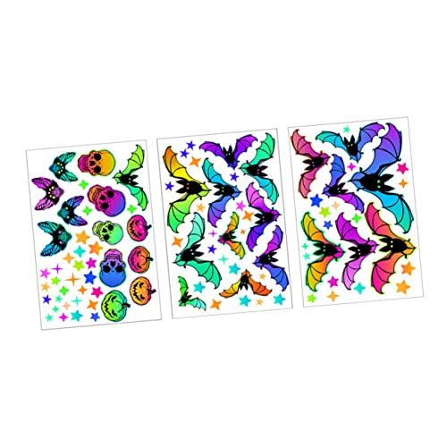 HAPINARY 3blätter Halloween Leuchtende Wandsticker Selbstklebende Deko Für Zuhause Gruselige Motive Für Partys Und Feste Für Halloween-feiern Und Dekorationen HAPINARY 3blätter Halloween Leuchtende Wandsticker Selbstklebende Deko Für Zuhause Gruselige Motive Für Partys Und Feste Für Halloween-feiern Und Dekorationen von HAPINARY