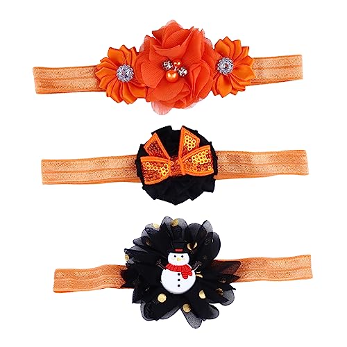 HAPINARY 3St Weihnachtsstirnband für Kinder Weihnachtsdekoration Weihnachtsstirnbänder halloween haarschmuck kinder halloween kostüm haarreif Haargummis Haarklammer Weihnachtshaarband Schal von HAPINARY