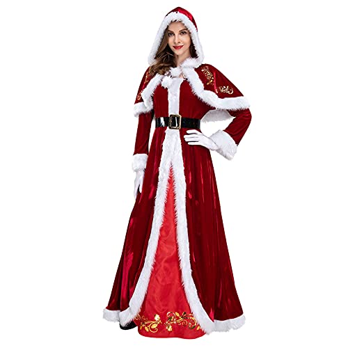 weihnachtsoutfit Damen - Vintage Weihnachtskleid für Damen Top Elegant Cocktaikleider Adventskalender Elfen Kostüm Weihnachtspullover Pulli Weihnachtskleid Große Größe Rollenspiel Outfits von HAQUOS